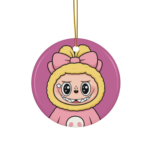 Cute LABUBU Ceramic Ornament | Star Shape | Heart Shape | Circle Shape | Snowflake Shape