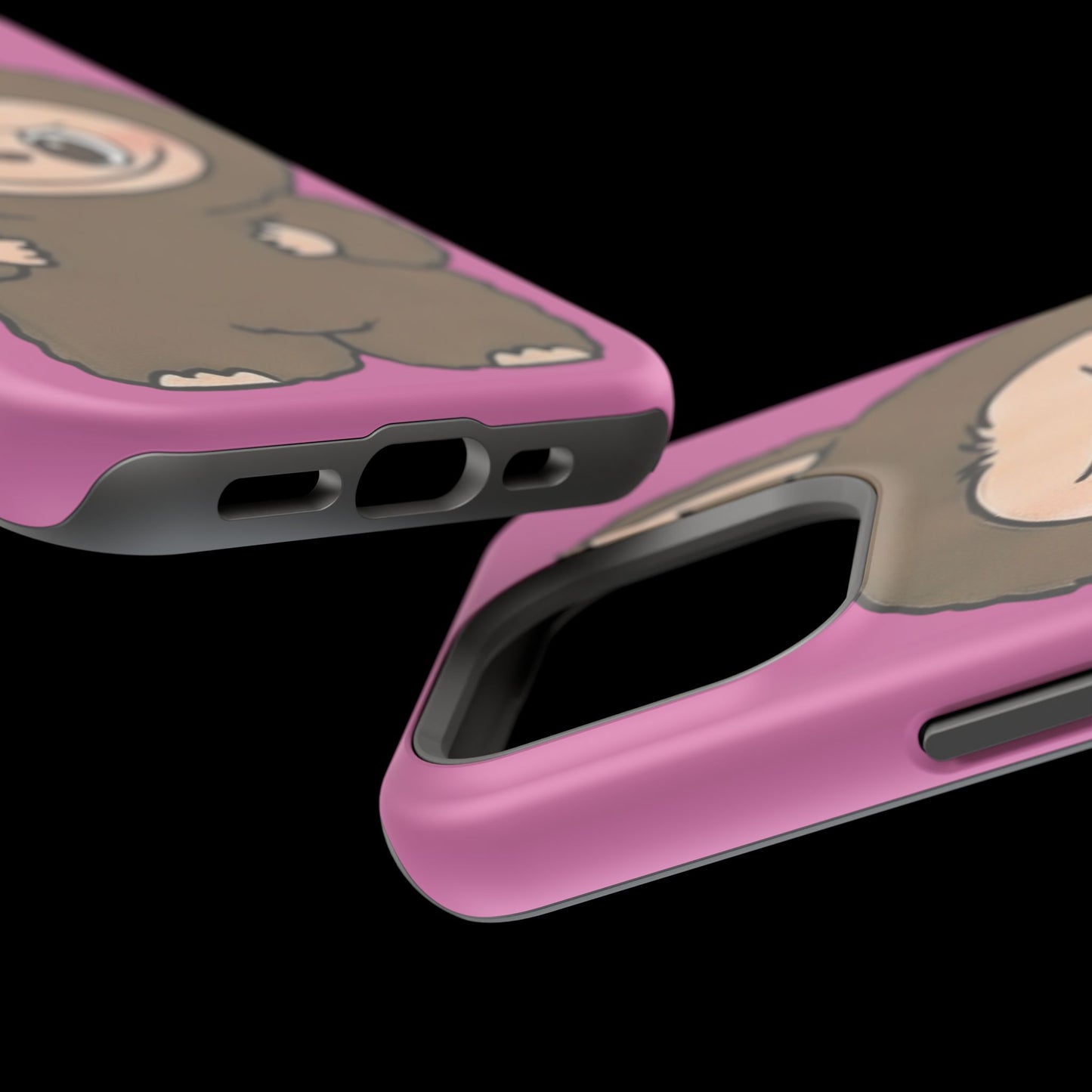 Brown LABUBU Phone Case | Magnetic Impact-Resistant Case