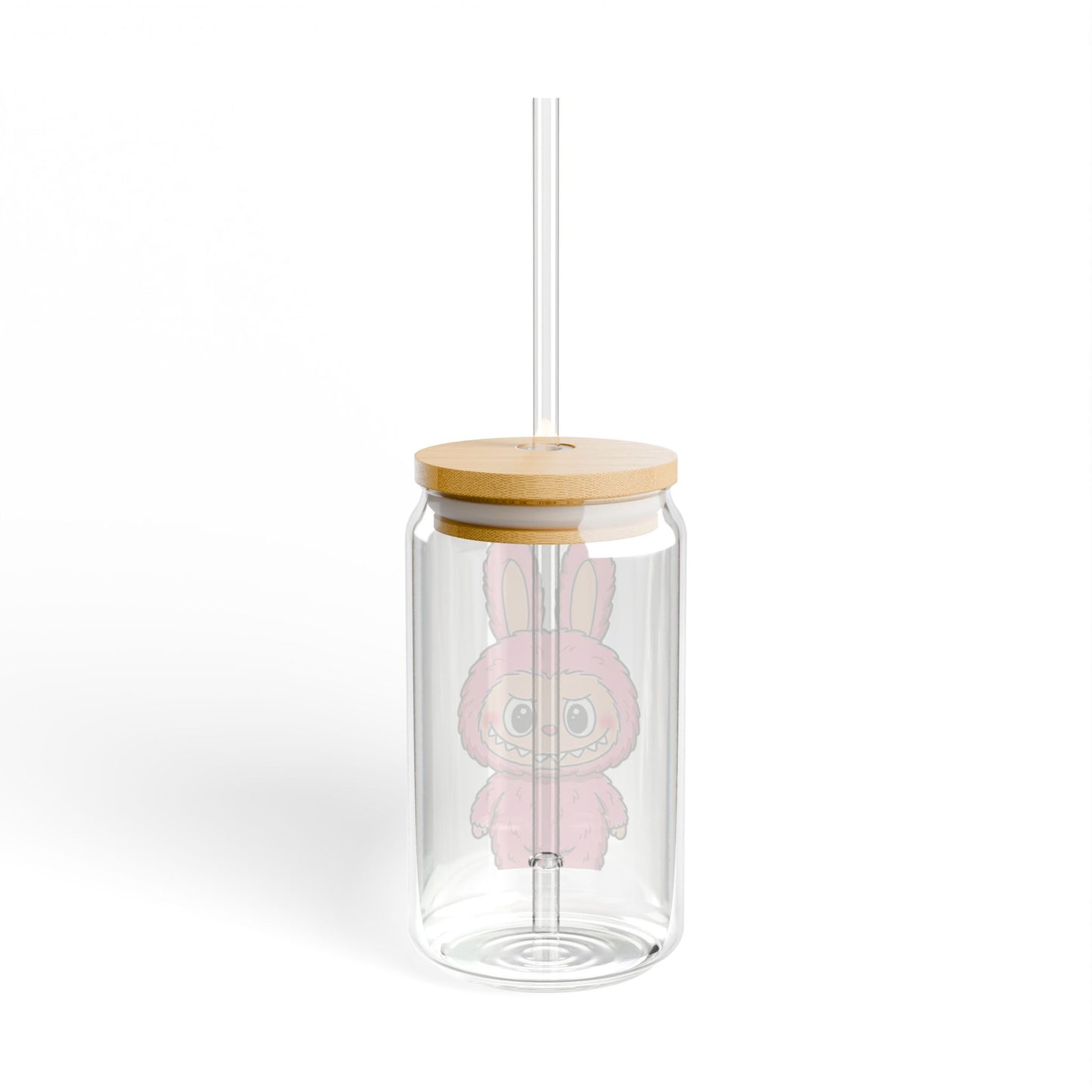 LABUBU Pink Sipper Glass | 16oz Straw Tumbler