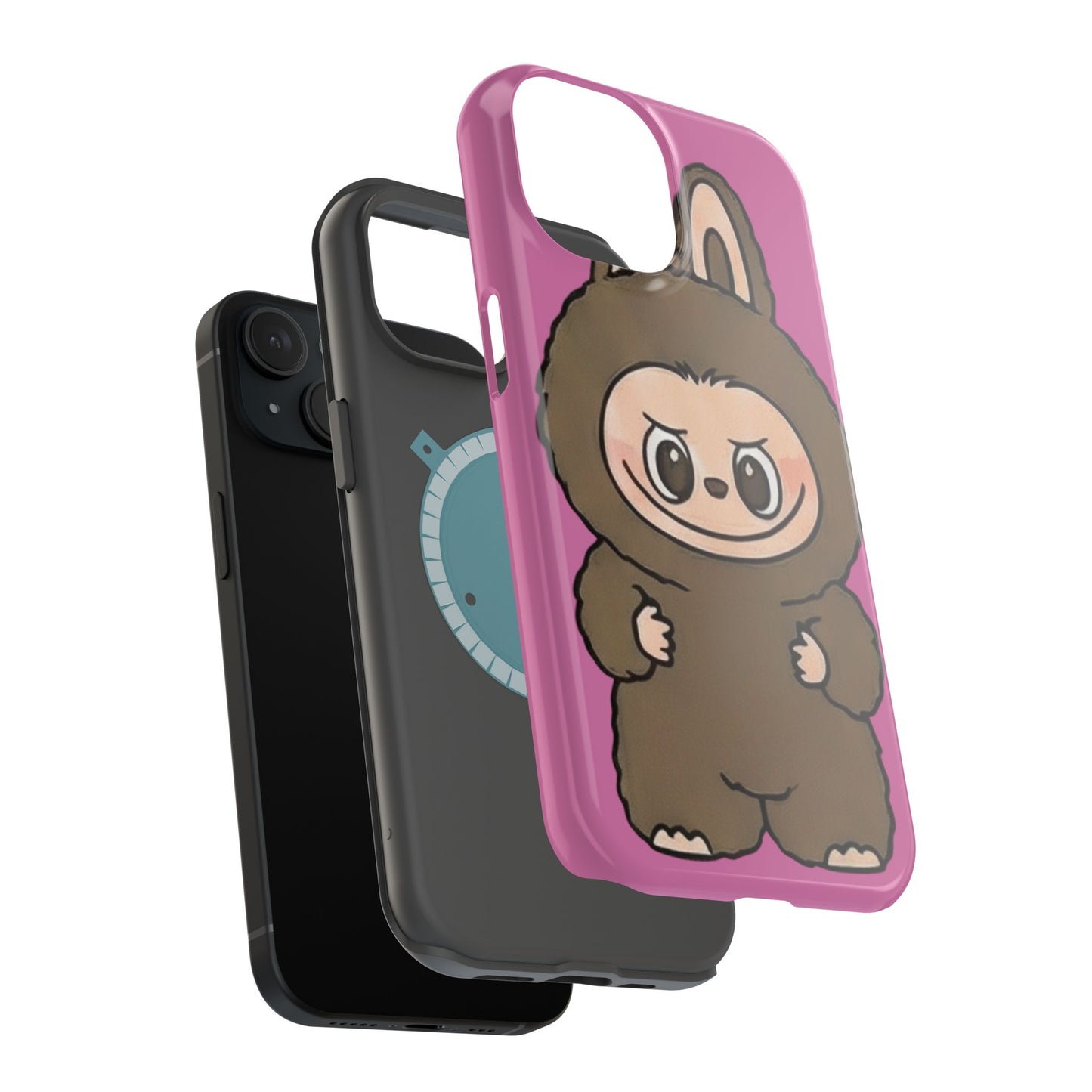 Brown LABUBU Phone Case | Magnetic Impact-Resistant Case