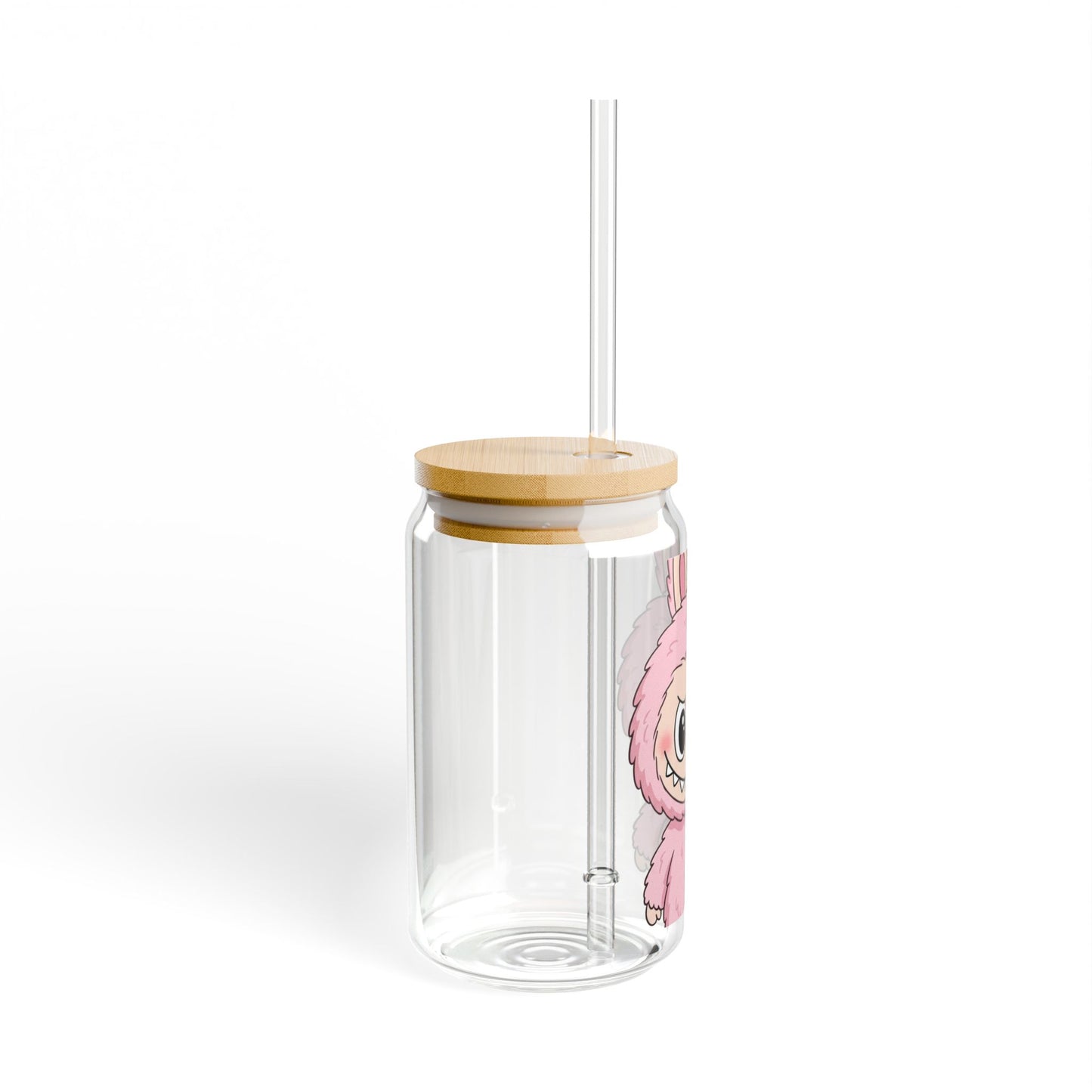LABUBU Pink Sipper Glass | 16oz Straw Tumbler