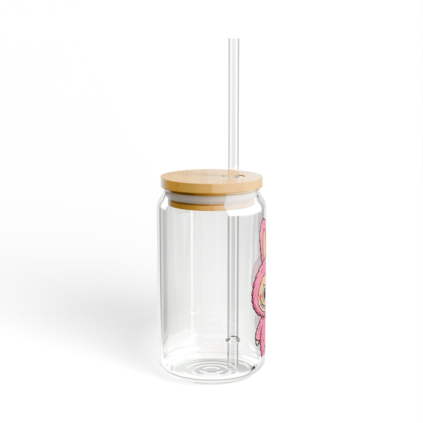 LABUBU Pink Sipper Glass | 16oz Straw Tumbler