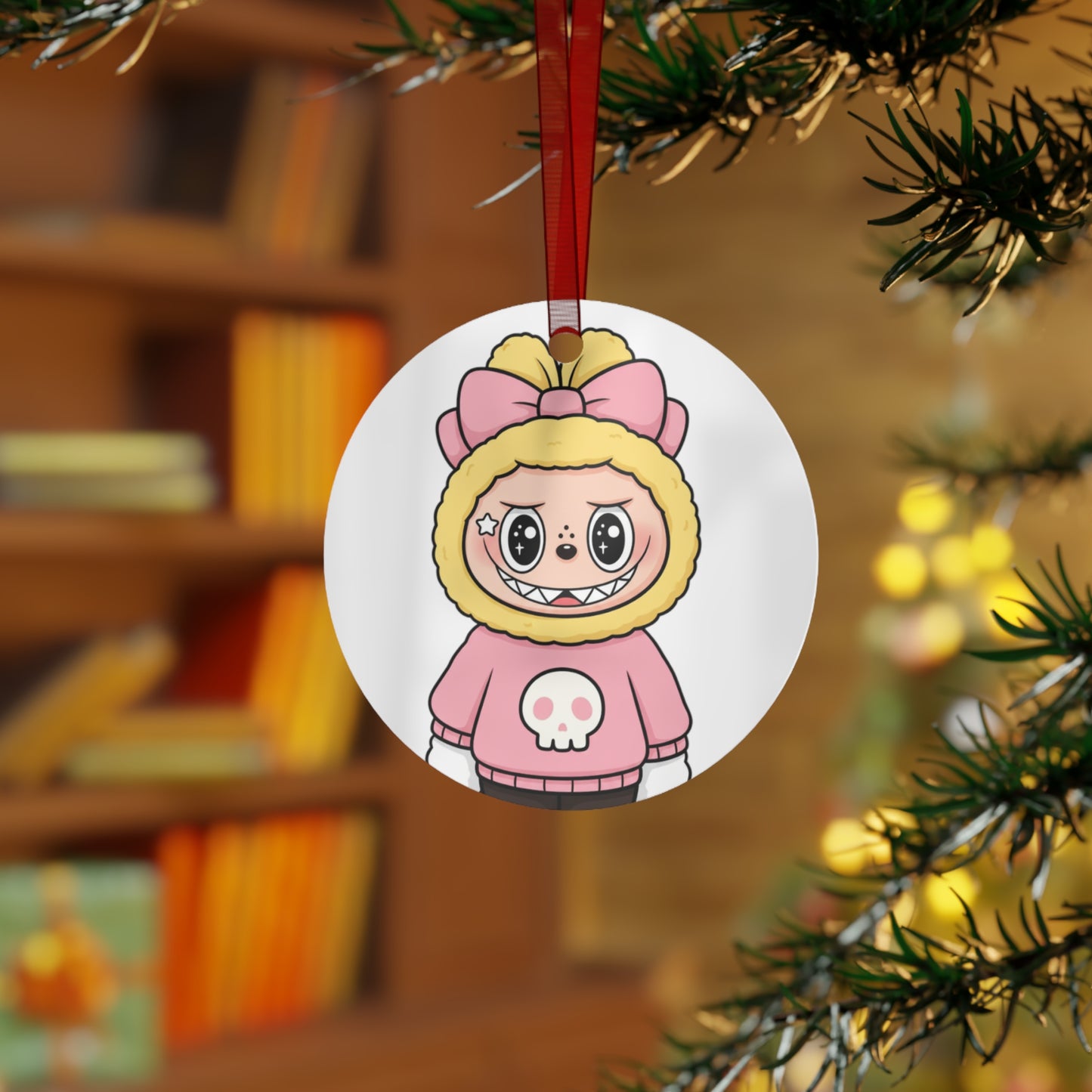 Cute Labubu Metal Ornament | Labubu Character Decoration