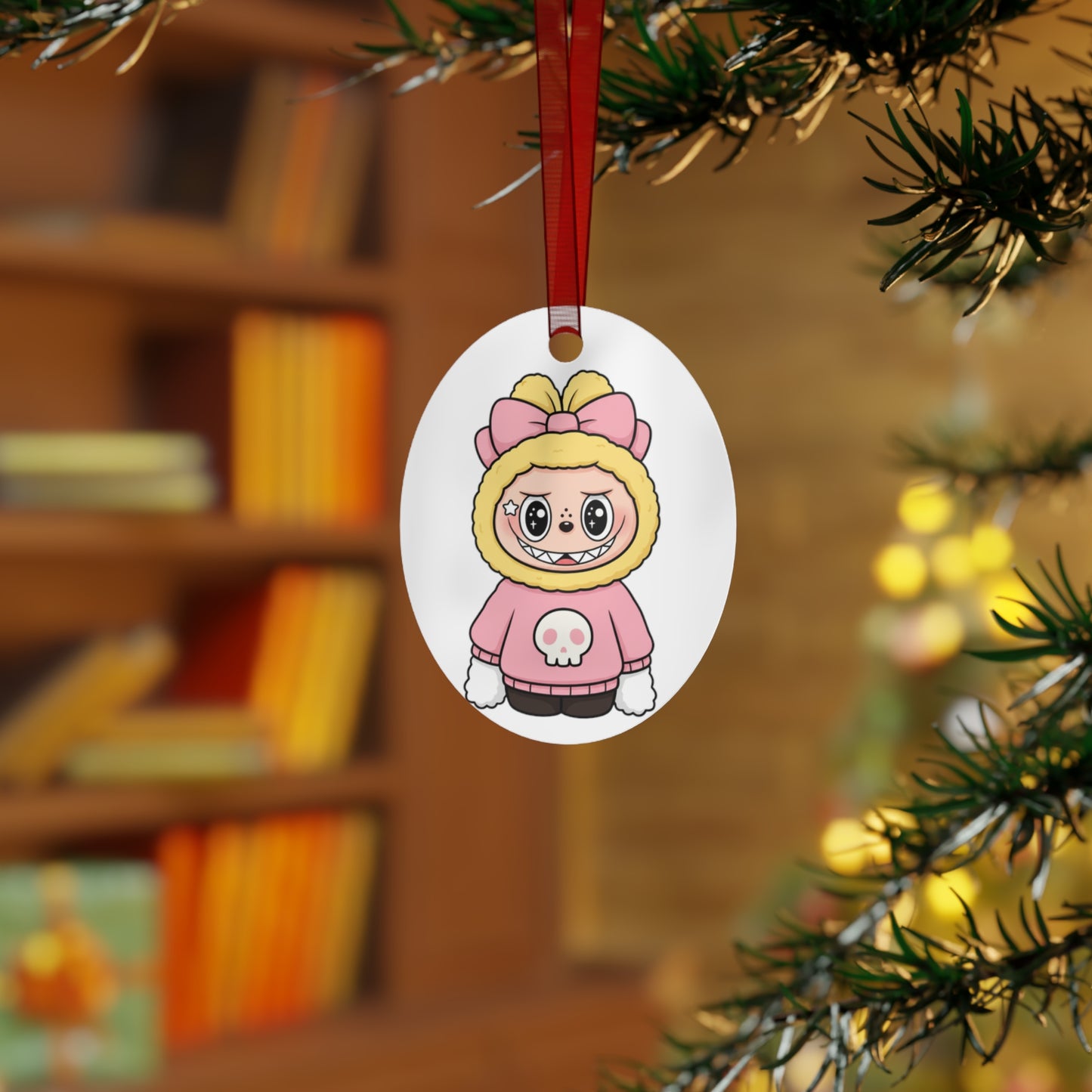 Cute Labubu Metal Ornament | Labubu Character Decoration