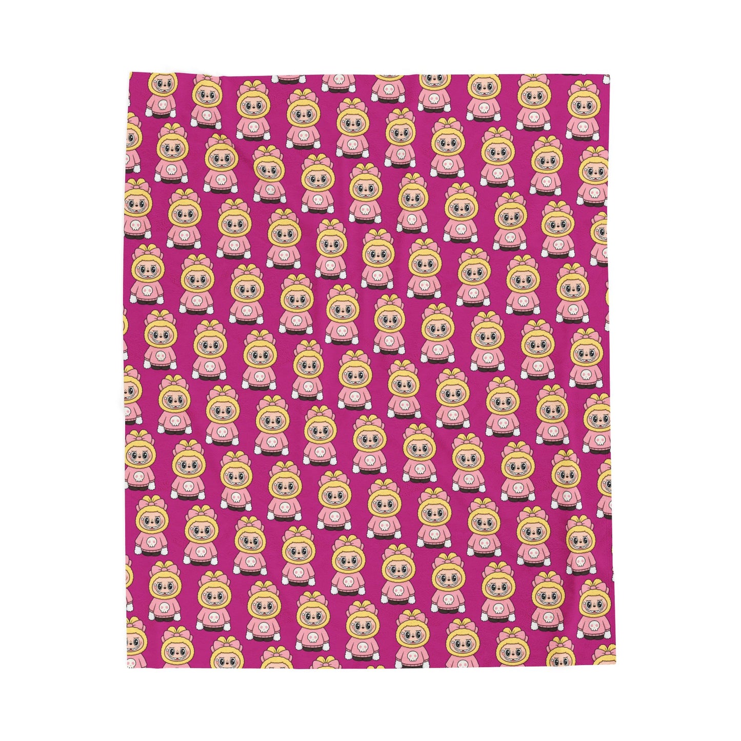 Labubu Pattern Velveteen Plush Blanket | Cute Labubu Design