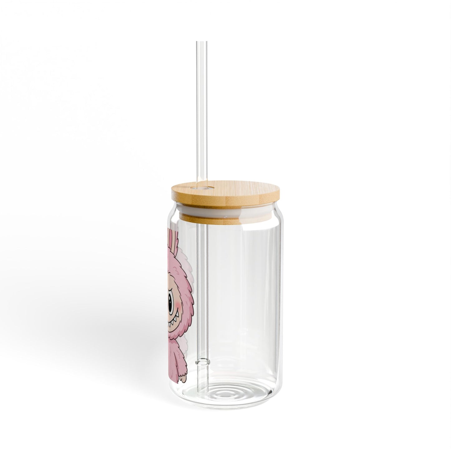 LABUBU Pink Sipper Glass | 16oz Straw Tumbler