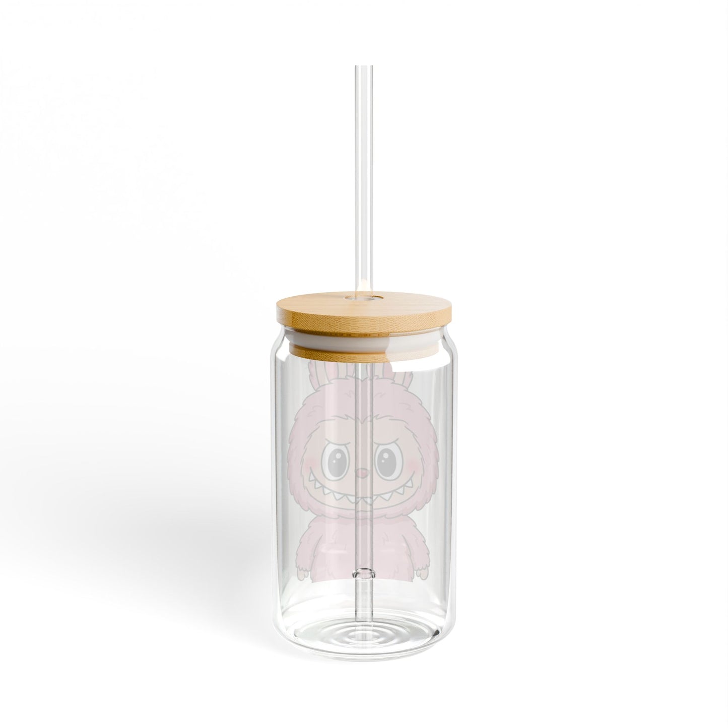 LABUBU Pink Sipper Glass | 16oz Straw Tumbler