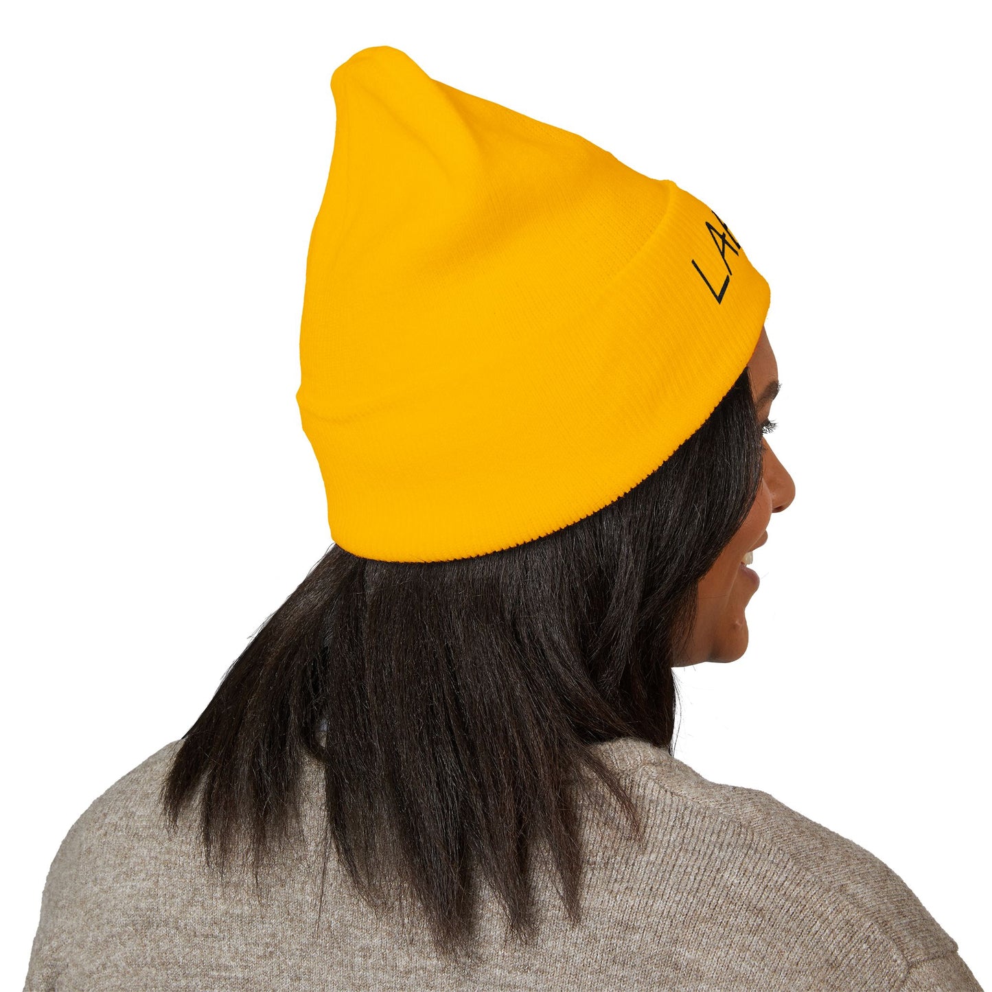 LABUBU Embroidered Cuffed Beanie — Classic Knit Winter Hat